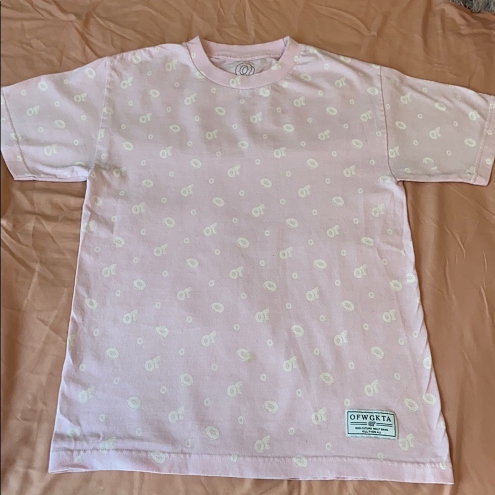 Odd Future All Over Donut Pink & White T-Shirt